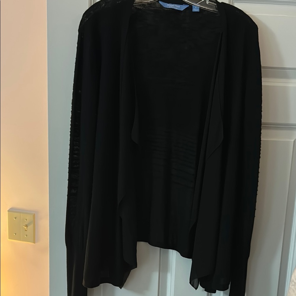 Simply Vera Vera Wang Black Cardigan Sweater - XL